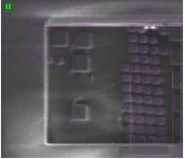 наложение векторного изображения проекта микросхемы на растровое электронное изображение